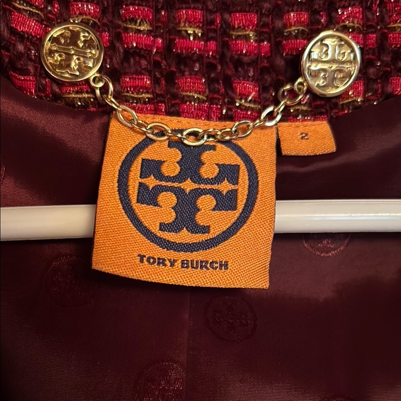 Tory Burch NWOT Red Blazer with Notched Lapels - Picture 4 of 11